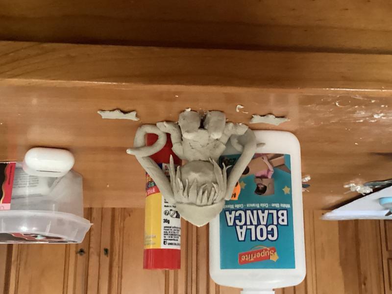 Chibi clay Ebola-chan (unfinished)